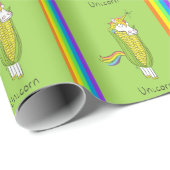 Unicorn おもしろい Cute Kids ラッピングペーパー (ロールコーナー)