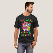 Unicorn カラフル 100日の魔法の学Sch Tシャツ (正面フル)