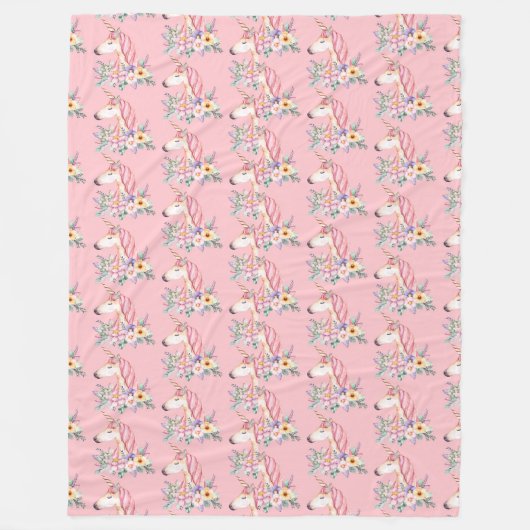 Unicorn フリースブランケット (正面)