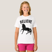 UNICORN 信じ Kids Girls Tシャツ (正面フル)