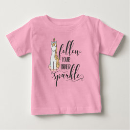 Unicorn 後を追 Your Inner Sparkle Party Favor ベビーTシャツ