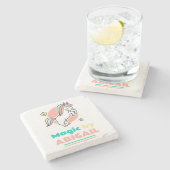 Unicorn – 私は魔法-魔法by You ストーンコースター (横)