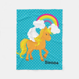 Unicorn *背景色を選択 フリースブランケット