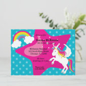 Unicorn *背景色を選択 招待状 (スタンド正面)