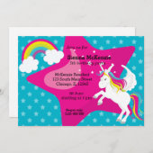 Unicorn *背景色を選択 招待状 (正面/裏面)