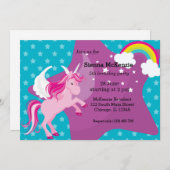 Unicorn *背景色を選択 招待状 (正面/裏面)