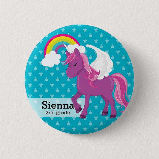 Unicorn *背景色を選択 缶バッジ (正面)