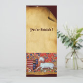 UNICORN,茶色の青い白い赤いシャンパン 招待状 (スタンド正面)