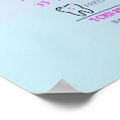 Unicorn 1st Birthday Milestone Photo Poster ポスター (角)