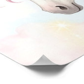 Unicorn 1st Birthday Milestone Poster ポスター (角)