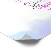 Unicorn 1st Birthday Milestone Poster ポスター (角)