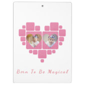 Unicorn 1st Birthday Pink Custom クリップボード (裏面)