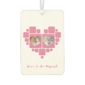 Unicorn 1st Birthday Pink Little Girl  カーエアーフレッシュナー (裏面)