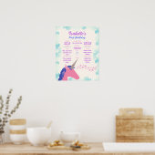 Unicorn 1th Birthday Milestoneポスター ポスター (キッチン)