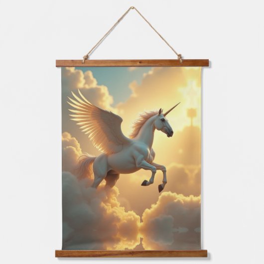 unicorn 26"x36"垂直(ポートレート)、1つのペイン 吊り下げ型タペストリー (正面)