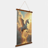unicorn 26"x36"垂直(ポートレート)、1つのペイン 吊り下げ型タペストリー (傾斜あり)