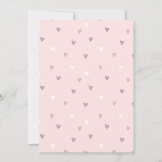 Unicorn 4th Birthday Invitation. Editable Rainbow  招待状 (裏面)