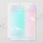 Unicorn 4th Birthday Un-fourgettable Magical 招待状 (裏面)