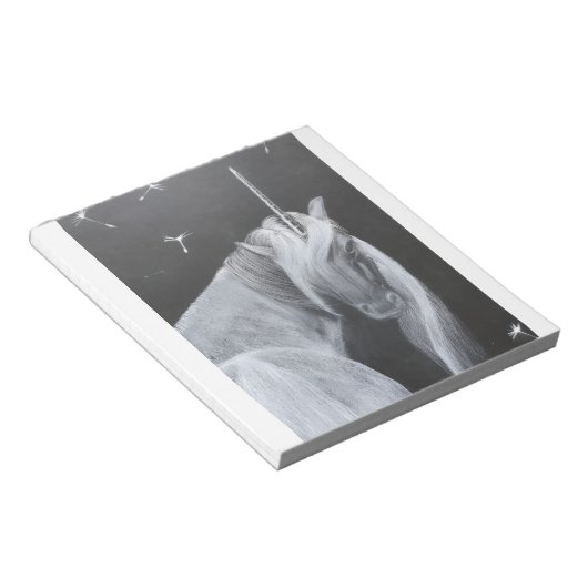 Unicorn and Dandelion notepad ノートパッド (アングル)