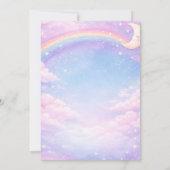 Unicorn and Rainbows Birthday Invitation 招待状 (裏面)