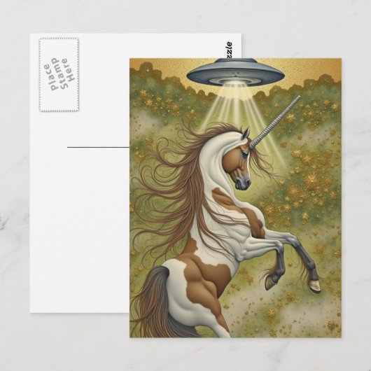 Unicorn and UFO ポストカード (正面/裏面)