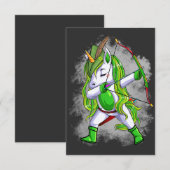 Unicorn Archer St Patrick Dabbing Unicorn Archery  セーブザデート (正面/裏面)