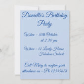 Unicorn Art Watercolour Birthday Invitation 招待状 (裏面)