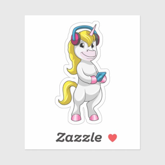 Unicorn at 聞 Music with Headphone シール (シート)