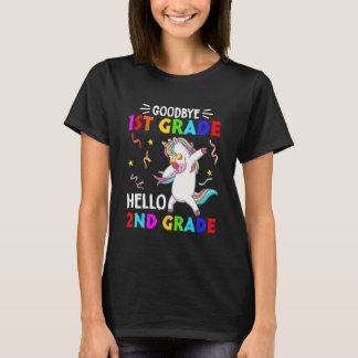 Unicorn Back To School Hello Second Grade Goodbye Tシャツ