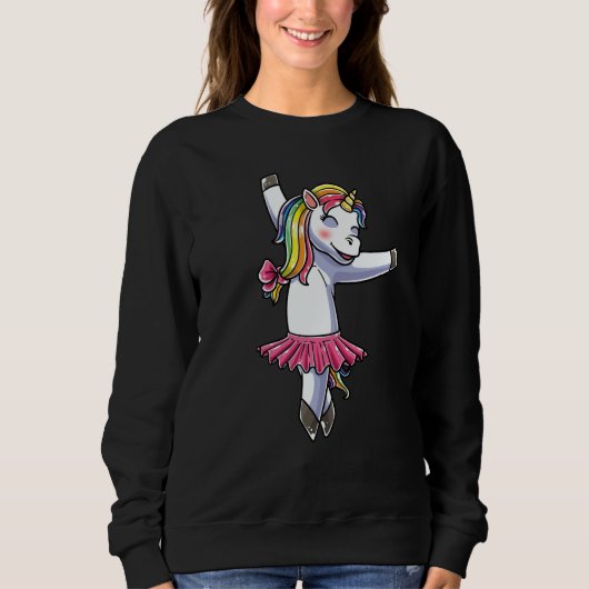 Unicorn Ballet Dance Ballerina Dancing Danseuse  1 スウェットシャツ (正面)