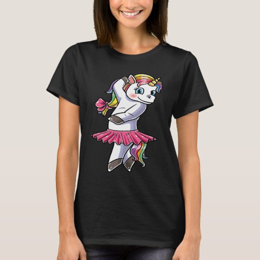 Unicorn Ballet Dance Ballerina Dancing Danseuse  1 Tシャツ (正面)