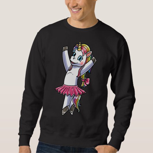 Unicorn Ballet Dance Ballerina Dancing Danseuse  2 スウェットシャツ (正面)