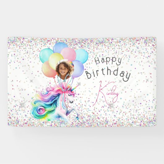 Unicorn Birthday Banner 横断幕 (横)