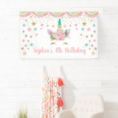 Unicorn Birthday Banner Personalized name 横断幕 (インサイチュ)