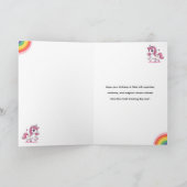 Unicorn Birthday Card |Magical Rainbow  カード (内部)