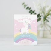 Unicorn birthday invitation 招待状 (スタンド正面)