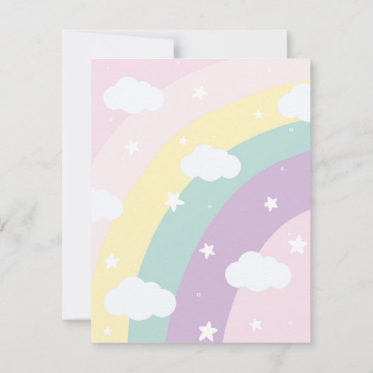 Unicorn birthday invitation 招待状 (裏面)