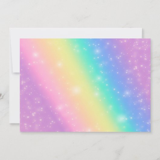 Unicorn Birthday Invitation 招待状 (裏面)