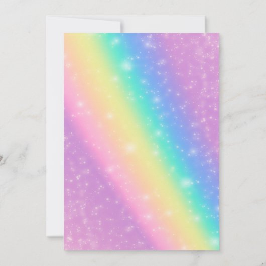 Unicorn Birthday Invitation 招待状 (裏面)