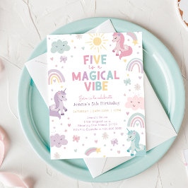 Unicorn Birthday Invitation 招待状