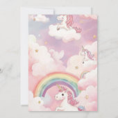 Unicorn birthday Invitation card 招待状 (裏面)