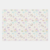 Unicorn Birthday Magic – Pastel Balloons & Cakes  ラッピングペーパーシート (正面2)