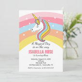 Unicorn Birthday Party Invitation 招待状 (スタンド正面)