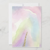 Unicorn Birthday Party Invitation 招待状 (裏面)