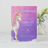 Unicorn Birthday Party Invitation 招待状 (スタンド正面)