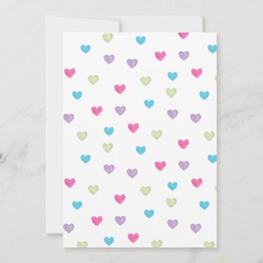 Unicorn Birthday Party Invitation 招待状 (裏面)