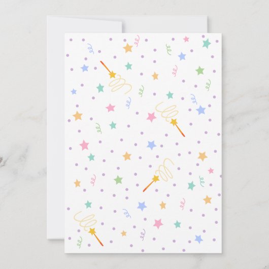 Unicorn Birthday Party Invitation 招待状 (裏面)