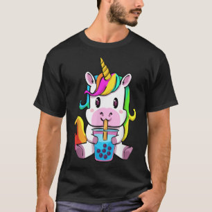 Unicorn Boba Tea Bubble Tea Kawaii Unicorn Men Kid Tシャツ