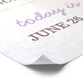 Unicorn Boho誕生日統計マイルストーンポスター ポスター (角)