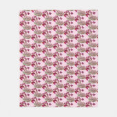 Unicorn Butterflies And Flowers    フリースブランケット (正面)